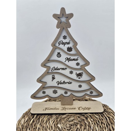 Árbol de Navidad Personalizado de Madera – Un Detalle Único para Celebrar en Familia