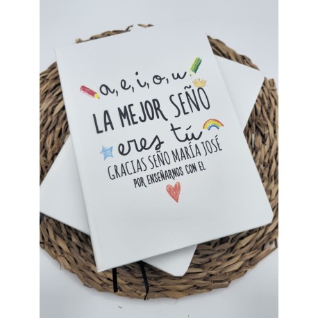 Cuaderno Personalizado para Maestras - "La Mejor Seño Eres Tú"