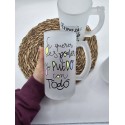 Jarra de Cerveza Personalizada de Cristal Esmerilado - "Si querer es poder, yo puedo con todo"
