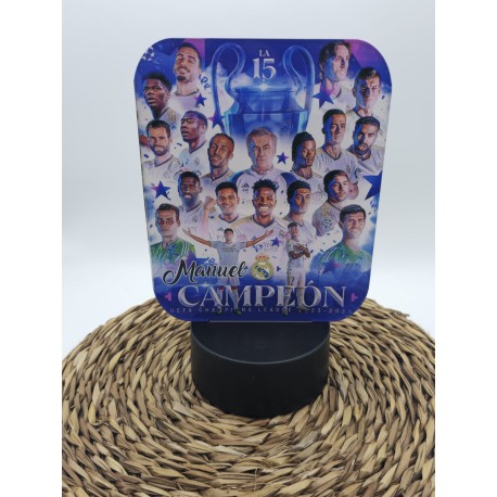 Lámpara LED Real Madrid - Personalizada y Exclusiva