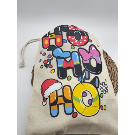 Saco Navideño Personalizado - Diseño "Ho Ho Ho" Festivo