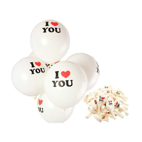 Globos Blancos "I Love You" - Detalle Perfecto para San Valentín