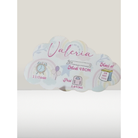 Natalicio Personalizable - Forma de Nube | BABY SHOWER |MundoDetalle