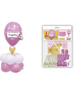 Kit globos comunión rosa