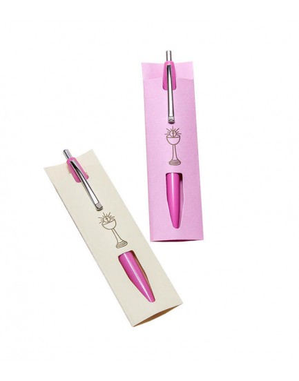 Bolígrafo cáliz rosa