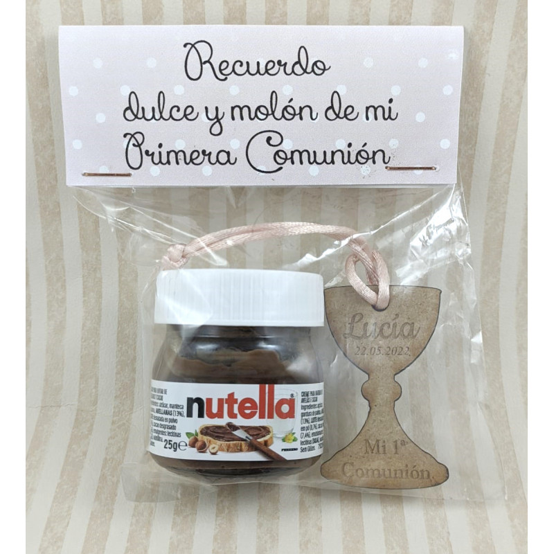 Botecito Nutella personalizado para comunión