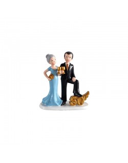 Figura tarta 50 aniversario Grabada muñecos bodas de oro